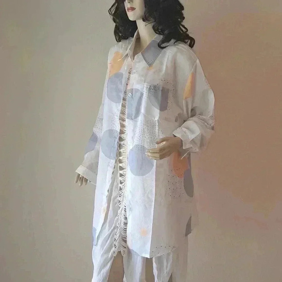 Blouse Chic long geometric XXL 14 - Picture 2 of 7